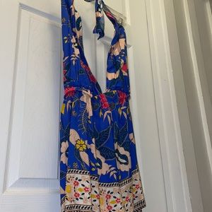 Floral backless romper